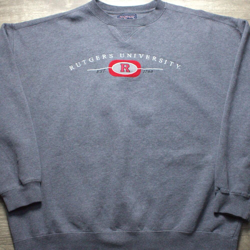 Rutgers University Jansport Crewneck Sweatshirt XXL Gray Collegiate Spellout